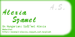 alexia szamel business card